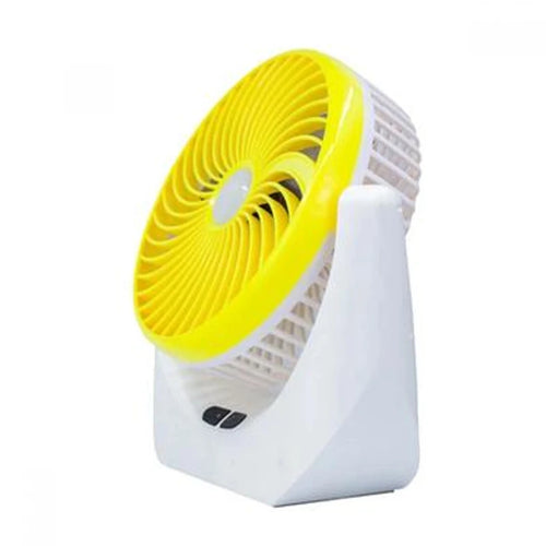 JY-Super Rechargeable Mini Table Fan with Spotlight & 2400mAh Battery - Portable USB Desk Fan - Ponno Mela
